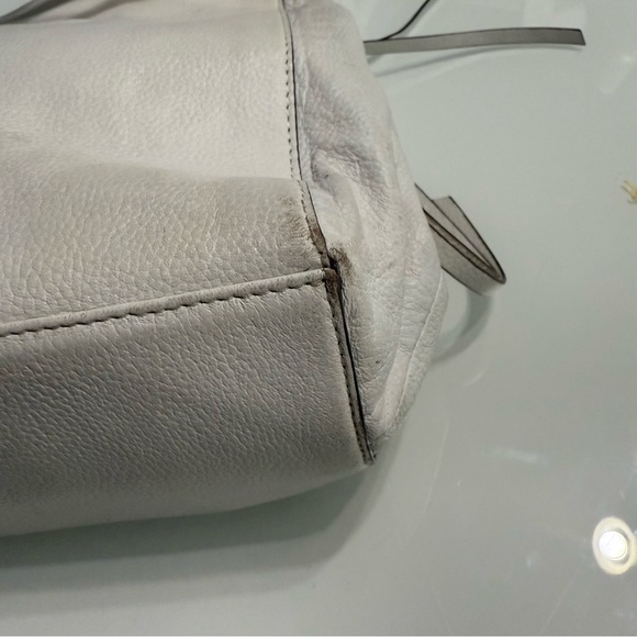 Lodis White Leather Shoulder Bag – Medium Tote - Picture 10 of 11